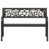 Garden Bench | Weather Resistant Black Powder-Coated Steel | 50’’ BM340504