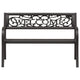 Garden Bench | Weather Resistant Black Powder-Coated Steel | 50’’ BM340504