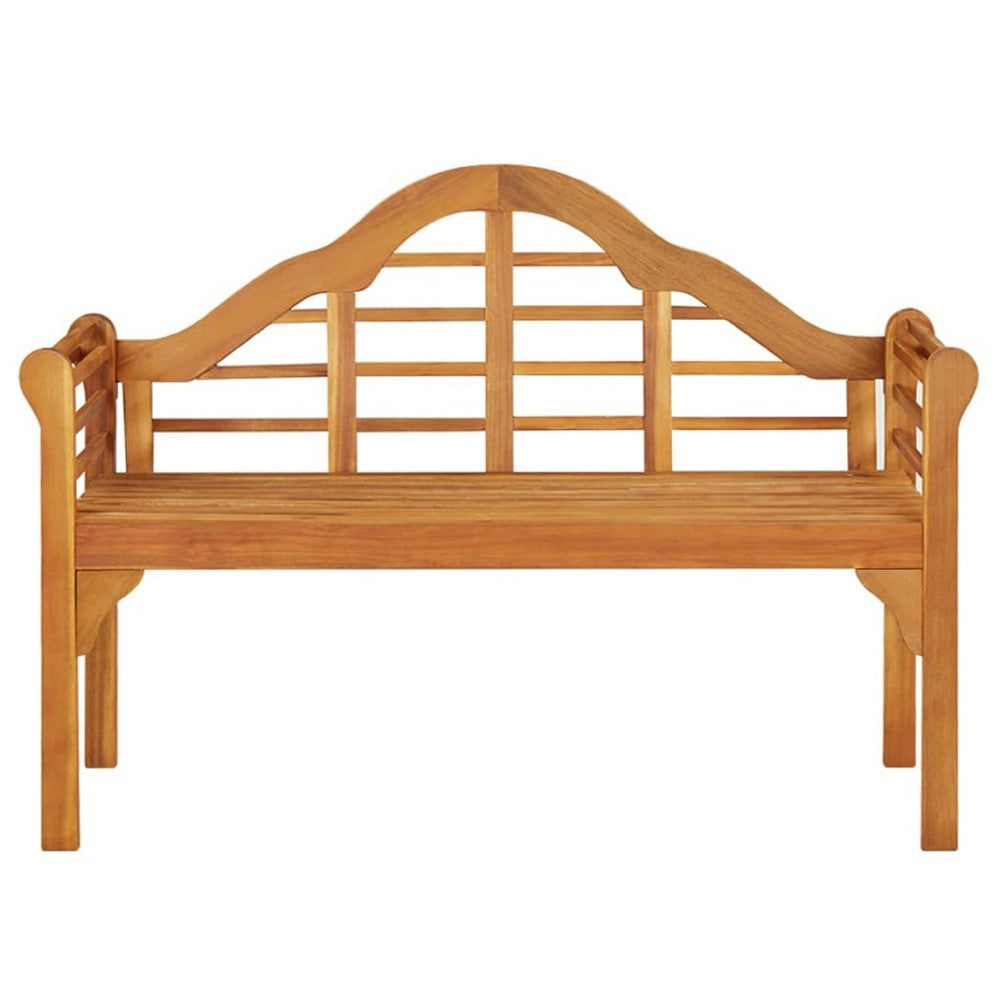 Garden Bench | Weather Resistant Brown Solid Acacia Wood | 49’’ BM340505