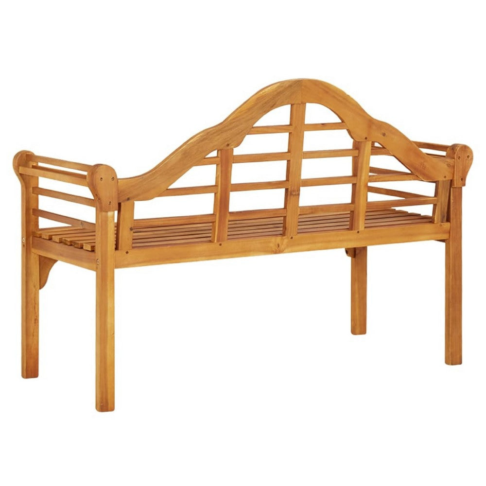 Garden Bench | Weather Resistant Brown Solid Acacia Wood | 49’’ BM340505