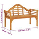 Garden Bench | Weather Resistant Brown Solid Acacia Wood | 49’’ BM340505