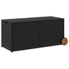Lexie Outdoor Patio Storage Box | Black Poly Rattan | Casters | 50’’ BM340506