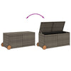 Lexie Outdoor Patio Storage Box | Gray Wicker Rattan | Casters | 50’’ BM340508