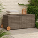 Lexie Outdoor Patio Storage Box | Gray Wicker Rattan | Casters | 50"