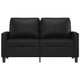 Otis 2 Seater Sofa | Sleek Black Faux Leather Cushions | 54’’ BM340510