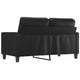 Otis 2 Seater Sofa | Sleek Black Faux Leather Cushions | 54’’ BM340510