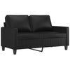 Otis 2 Seater Sofa | Sleek Black Faux Leather Cushions | 54"