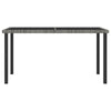 Garden Outdoor Dining Table | Gray Poly Rattan | Metal | 55’’ Glass Top BM340512