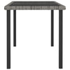 Garden Outdoor Dining Table | Gray Poly Rattan | Metal | 55’’ Glass Top BM340512