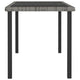 Garden Outdoor Dining Table | Gray Poly Rattan | Metal | 55’’ Glass Top BM340512