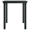 Viene Garden Outdoor Dining Table | Black Powder Coated Steel | 55’’ Glass Top BM340513