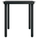 Viene Garden Outdoor Dining Table | Black Powder Coated Steel | 55’’ Glass Top BM340513