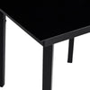 Viene Garden Outdoor Dining Table | Black Powder Coated Steel | 55" Glass Top