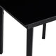 Viene Garden Outdoor Dining Table | Black Powder Coated Steel | 55" Glass Top
