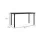 Viene Garden Outdoor Dining Table | Black Powder Coated Steel | 55’’ Glass Top BM340513