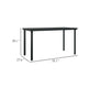 Viene Garden Outdoor Dining Table | Black Powder Coated Steel | 55" Glass Top