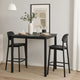 Viene Garden Outdoor Dining Table | Black Powder Coated Steel | 55" Glass Top