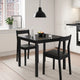 Viene Garden Outdoor Dining Table | Black Powder Coated Steel | 55" Glass Top
