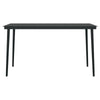 Viene Garden Outdoor Dining Table | Black Powder Coated Steel | 55’’ Glass Top BM340513