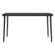 Viene Garden Outdoor Dining Table | Black Powder Coated Steel | 55’’ Glass Top BM340513