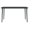 Viene Garden Outdoor Dining Table | Black Powder Coated Steel | 55" Glass Top