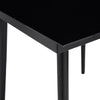 Viene Garden Outdoor Dining Table | Black Powder Coated Steel | 55" Glass Top