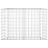 Gabion Raised Flower Bed Planter | Angled Geometric Silver Steel | 59’’ BM340515