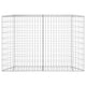 Gabion Raised Flower Bed Planter | Angled Geometric Silver Steel | 59’’ BM340515