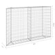 Gabion Raised Flower Bed Planter | Angled Geometric Silver Steel | 59’’ BM340515