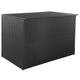 Outdoor Storage Box | Black Poly Rattan | Powder-Coated Steel | 59"