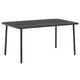 Outdoor Dining Table | Gray Powder-Coated Steel | Rectangular 59" Top