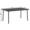 Outdoor Dining Table | Gray Powder-Coated Steel | Rectangular 59’’ Top BM340518