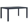 Garden Dining Table | UV & Water-Resistant | Anthracite Gray Finish | 59"