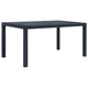 Garden Dining Table | UV & Water-Resistant | Anthracite Gray Finish | 59"