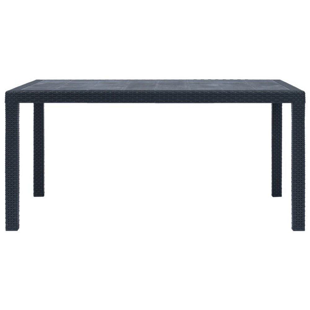 Garden Dining Table | UV & Water-Resistant | Anthracite Gray Finish | 59’’ BM340519