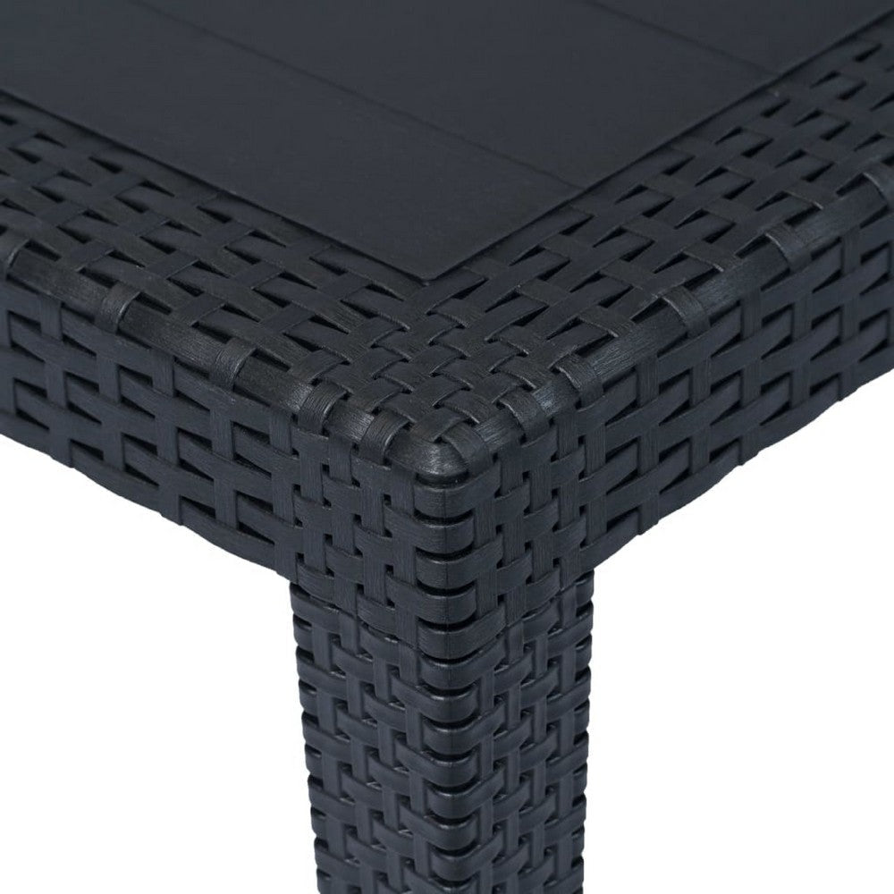 Garden Dining Table | UV & Water-Resistant | Anthracite Gray Finish | 59’’ BM340519