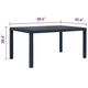 Garden Dining Table | UV & Water-Resistant | Anthracite Gray Finish | 59’’ BM340519