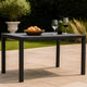 Garden Dining Table | UV & Water-Resistant | Anthracite Gray Finish | 59"