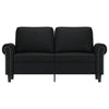2 Seater Sofa | Nailhead Trim Black Faux Leather Cushions | 60’’ BM340520
