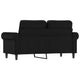 2 Seater Sofa | Nailhead Trim Black Faux Leather Cushions | 60’’ BM340520