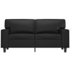Living Room Sofa | Black Faux Leather Cushions | 61’’ 2 Seater BM340522