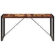 Rezza Dining Table | 63" Brown Solid Mango Wood Top | Black Steel