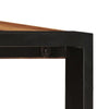 Rezza Dining Table | 63" Brown Solid Mango Wood Top | Black Steel