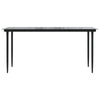 Lizza Outdoor Dining Table | 63’’ Tempered Glass | Black Steel BM340524