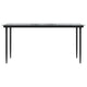 Lizza Outdoor Dining Table | 63’’ Tempered Glass | Black Steel BM340524