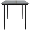 Lizza Outdoor Dining Table | 63’’ Tempered Glass | Black Steel BM340524