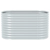 Eline Outdoor Raised Garden Bed | Silver Steel | Ribbed Design | 63’’ BM340525