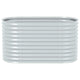 Eline Outdoor Raised Garden Bed | Silver Steel | Ribbed Design | 63’’ BM340525
