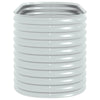 Eline Outdoor Raised Garden Bed | Silver Steel | Ribbed Design | 63’’ BM340525