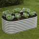 Eline Outdoor Raised Garden Bed | Silver Steel | Ribbed Design | 63"